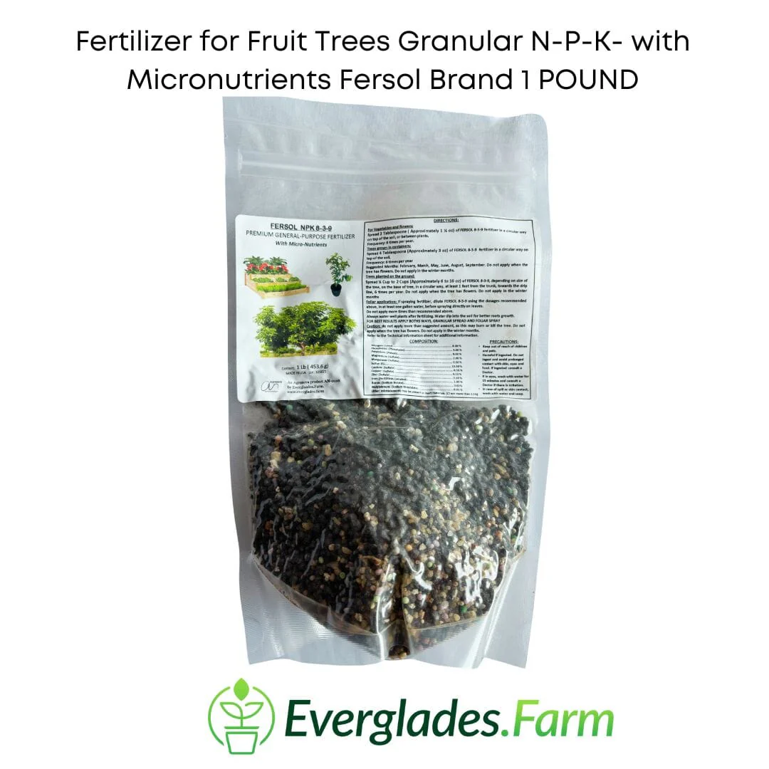 Fertilizer for Fruit Trees Granular 8-3-9- with Micronutrients Fersol Brand - Image 3