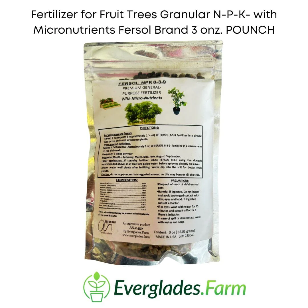 Fertilizer for Fruit Trees Granular 8-3-9- with Micronutrients Fersol Brand - Image 4