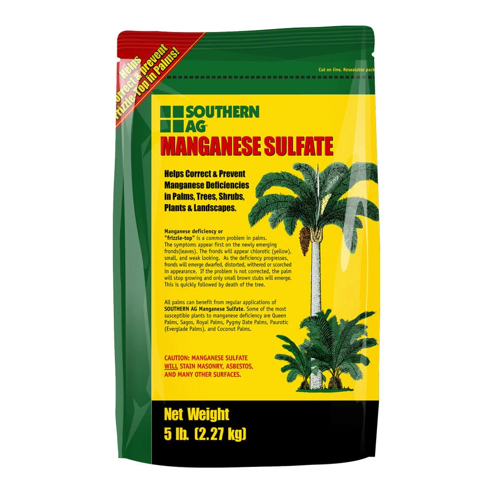 Manganese Sulfate , Dry Fertilizer for Palms, Trees & Plants - 5 lb. Bag
